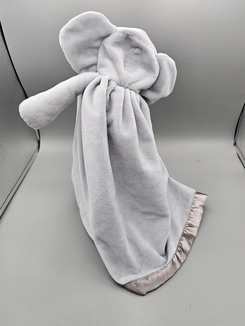 Scentsy Buddy Gray Elephant Lovey Blanket Satin Trim & Inside Plush 2013 Flaw